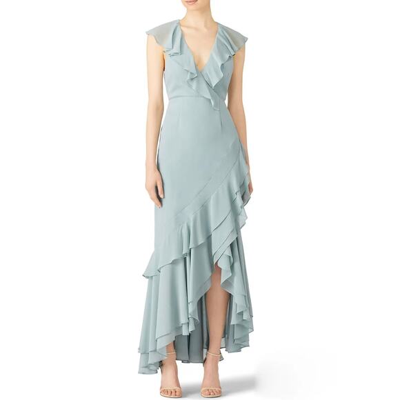 C/MEO Collective Dresses & Skirts - C/Meo Collective Be About You Ruffle Maxi Dress Size Large Sage Green